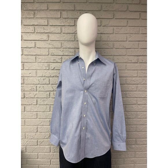 Brooks Brothers Light Blue Non-Iron Polo Button Down Shirt Size 15 1/2-4/5 - Picture 1 of 9